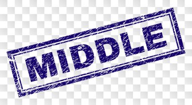 Grunge orta dikdörtgen damgası