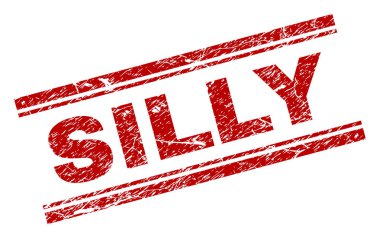 Dokulu aptal damga mühür çizik