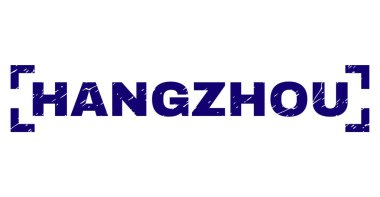 Dokulu Hangzhou damga mühür köşeler arasında çizik