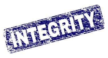 Yuvarlatılmış dikdörtgen damga grunge bütünlük çerçeveli