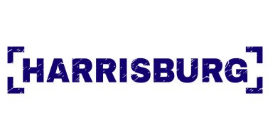 Dokulu Harrisburg damga mühür köşeleri içinde çizik