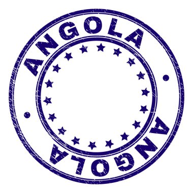 Damga mühür yuvarlak çizik dokulu Angola