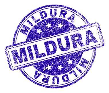 Dokulu Mildura damga mühür çizik