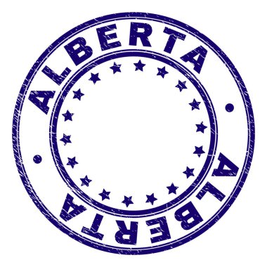 Damga mühür yuvarlak çizik dokulu Alberta