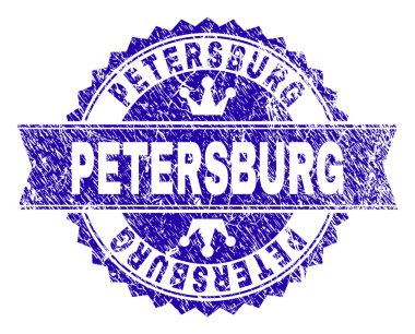 Dokulu Petersburg damga mühür kurdele ile çizik
