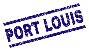 Dokulu Port Louis damga mühür çizik