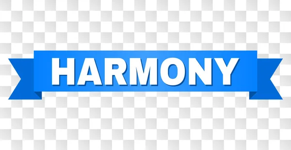 Fita azul com título de HARMONY — Vetor de Stock