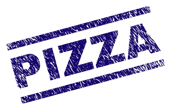 Grunge Pizza damga mühür dokulu — Stok Vektör