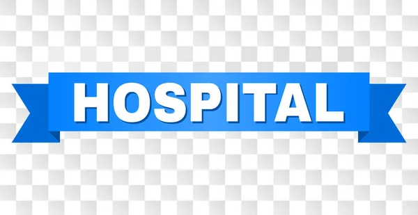 Μπλε λωρίδα με τίτλο νοσοκομείο — Διανυσματικό Αρχείο
