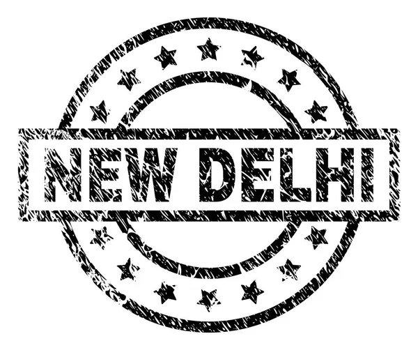 Grunge texturált New Delhi pecsétbélyeg — Stock Vector