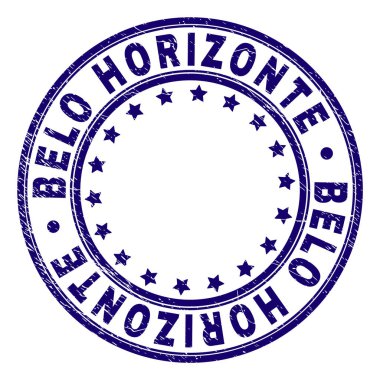 Grunge Belo Horizonte damga mühür yuvarlak dokulu