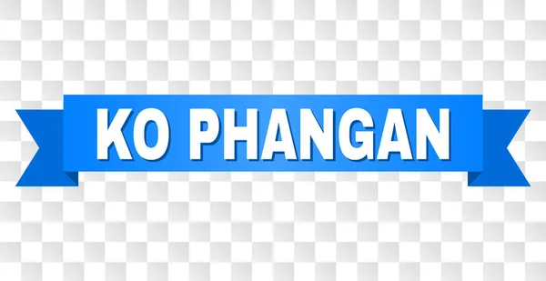 Bande bleue avec KO PHANGAN Texte — Image vectorielle