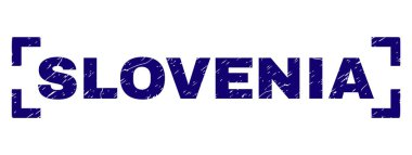 Dokulu Slovenya damga mühür köşeleri içinde çizik