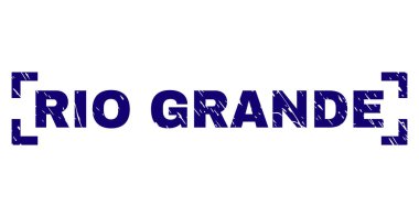 Dokulu Rio Grande damga mühür köşeleri içinde çizik