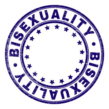 Grunge biseksüellik damga mühür yuvarlak dokulu