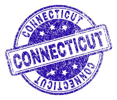 Dokulu Connecticut damga mühür çizik