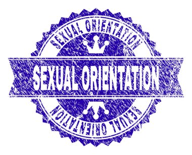 Grunge cinsel yönelim damga mühür kurdele ile dokulu