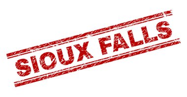 Grunge Sioux Falls damga mühür dokulu
