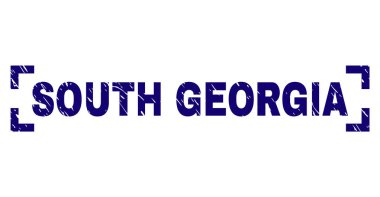 Dokulu Güney Georgia damga mühür köşeleri içinde çizik