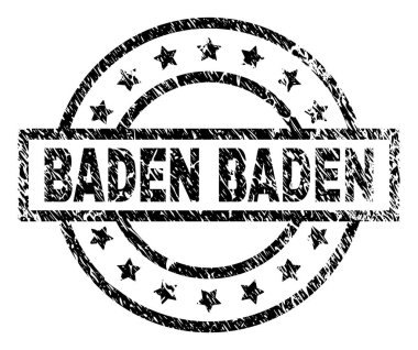 Dokulu Baden Baden damga mühür çizik