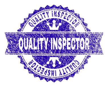 Dokulu kalite Müfettiş damga mühür kurdele ile çizik