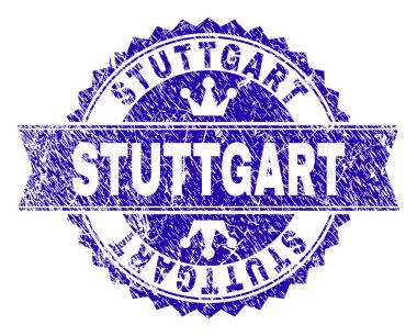 Grunge Stuttgart damga mühür kurdele ile dokulu