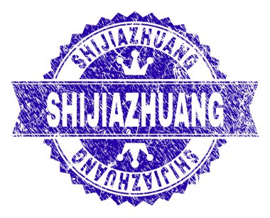 Grunge Shijiazhuang damga mühür kurdele ile dokulu