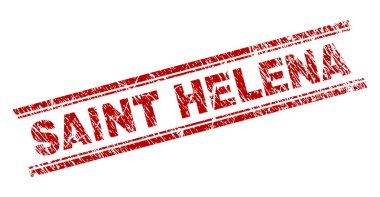 Dokulu Saint Helena damga mühür çizik