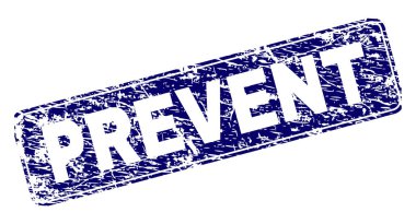 Damga mühür Künye grunge tarzı ile önlemek. Bir yuvarlatılmış dikdörtgen çerçeve ile mühür şekildir. Mavi vektör kauçuk baskı engelle etiketin grunge tarzı ile.