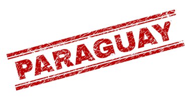 Dokulu Paraguay damga mühür çizik