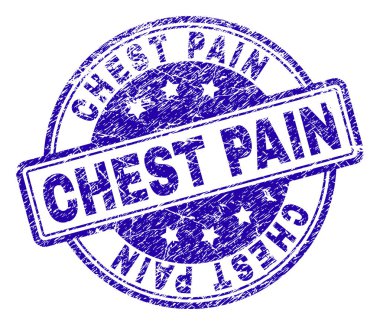 Dokulu göğüs ağrısı damga mühür çizik