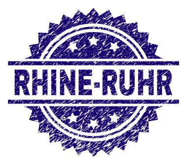 Çizik dokulu Ren-Ruhr damga mühür