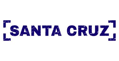 Dokulu Santa Cruz damga mühür köşeler arasında çizik