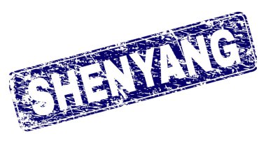 Yuvarlatılmış dikdörtgen damga çizilmiş Shenyang çerçeveli