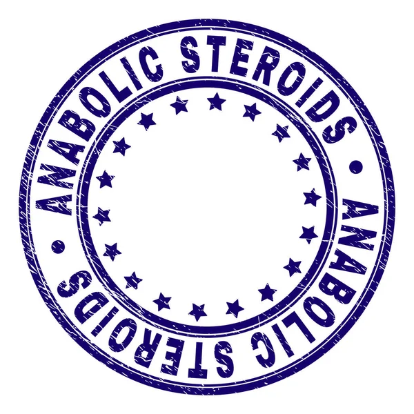 Grunge Texturé ANABOLIC STEROIDS Sceau rond — Image vectorielle