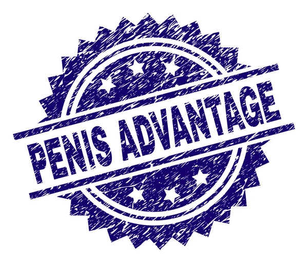 Grunge getextureerde Penis voordeel stempel-zegel — Stockvector