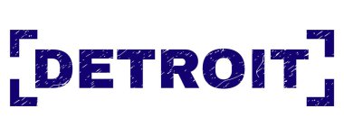 Dokulu Detroit damga mühür köşeler arasında çizik