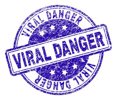 Dokulu Viral tehlike damga mühür çizik