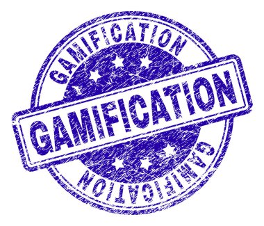Gamification damga mühür grunge dokulu
