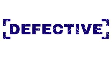 Dokulu arızalı damga mühür köşeler arasında çizik