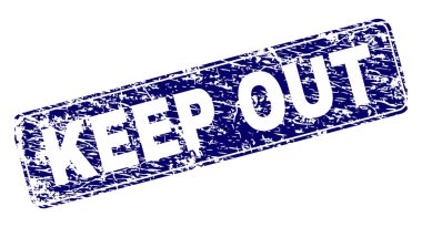 Çerçeveli yuvarlatılmış dikdörtgen damga çizilmiş uzak tutun