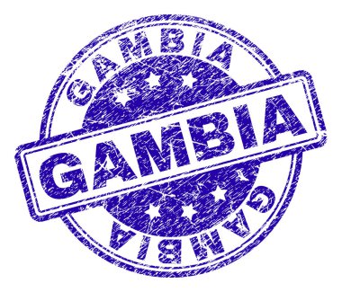 Dokulu Gambiya damga mühür çizik