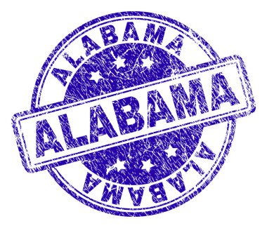 Grunge Alabama damga mühür dokulu