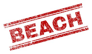 Grunge Beach damga mühür dokulu