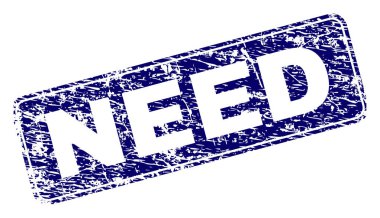 Yuvarlatılmış dikdörtgen damga grunge ihtiyaç çerçeveli