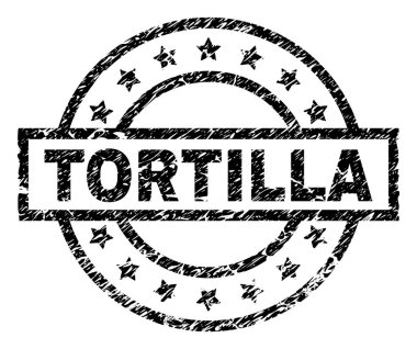 Grunge Tortilla damga mühür dokulu