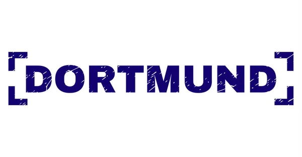 Zerkratztes texturiertes Dortmund-Stempelsiegel in den Ecken — Stockvektor