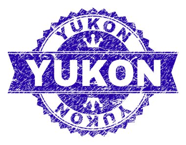 Dokulu Yukon damga mühür kurdele ile çizik