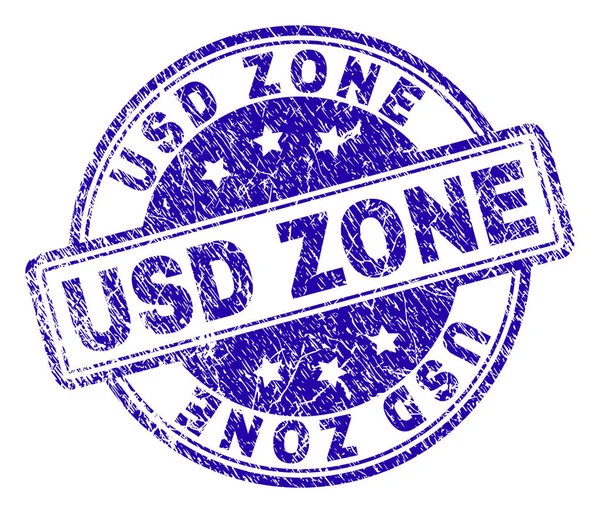 Sello de sello de ZONA USD con textura rayada — Vector de stock