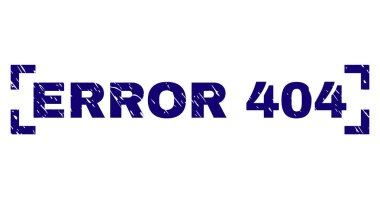 Grunge hata 404 damga mühür köşeleri içinde dokulu